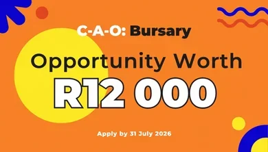 C-A-O: Bursary Opportunity Worth R12 000 - Apply by 31 July 2026