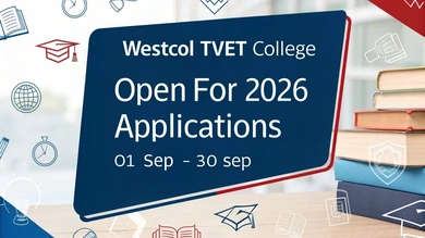 Westcol TVET College Open for 2026 Applications: 01 Sep - 30 Sep