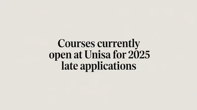 Courses Currently Open at UNISA for 2025 Late Applications