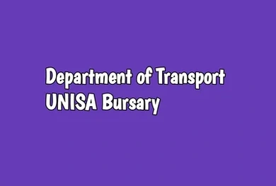 Department of Transport UNISA Bursary