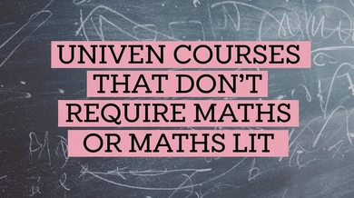 UNIVEN courses that don't require maths or maths lit