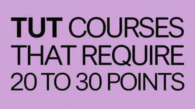 TUT courses that require 20 to 30 points (APS)