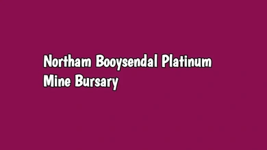 Northam Booysendal Platinum Mine Bursary