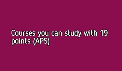 Courses you can study with 19 points (APS)