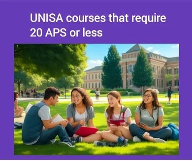 Unisa courses that require 20 points (APS) or less