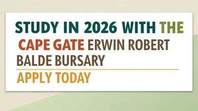 Study in 2026 with the Cape Gate Erwin Robert Balde Bursary – Apply Today